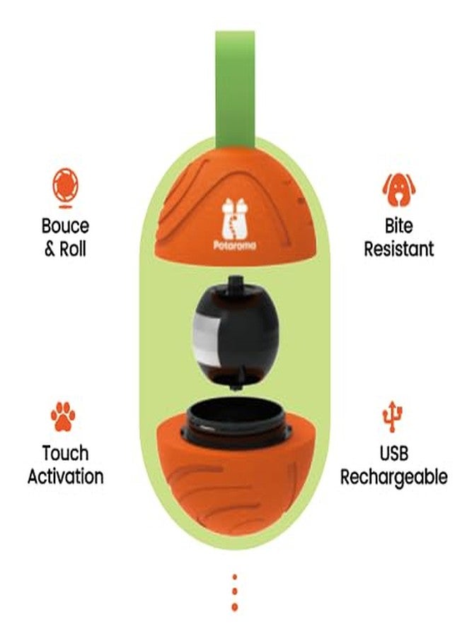 Potaroma Dog Ball Toys with Rope, Interactive Motion Activated 3 Mode Automatic Bouncing Ball Toys Durable E-TPU Material for Medium/Large Dogs, USB Rechargeable 3.2 Inches - Image 2